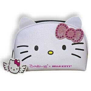 The Creme Shop X Hello Kitty Makeup Pouch-Pink Glitter & Rhinestone Bow, LTD ED